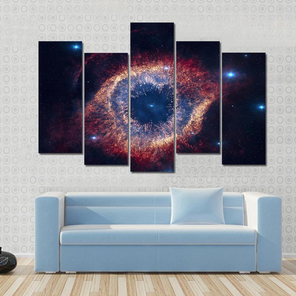 The Helix Nebula (Eye Of God) Canvas Wall Art-5 Pop-Gallery Wrap-47" x 32"-Tiaracle