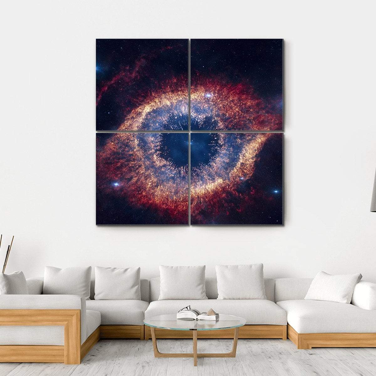 The Helix Nebula (Eye Of God) Canvas Wall Art-4 Square-Gallery Wrap-17" x 17"-Tiaracle