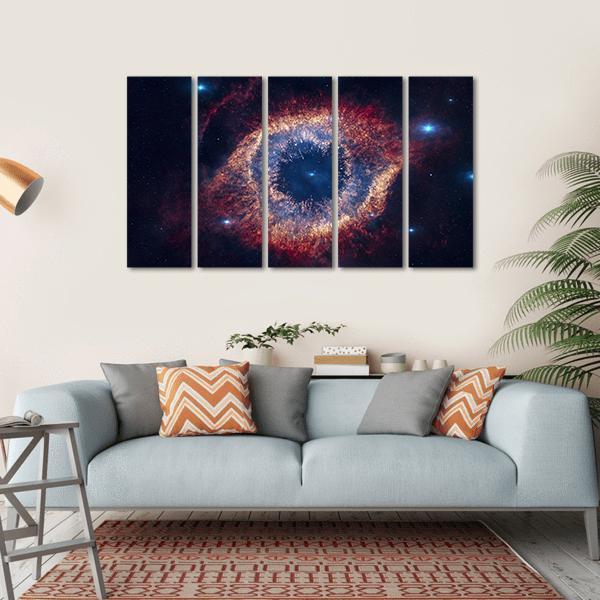 The Helix Nebula (Eye Of God) Canvas Wall Art-5 Horizontal-Gallery Wrap-22" x 12"-Tiaracle