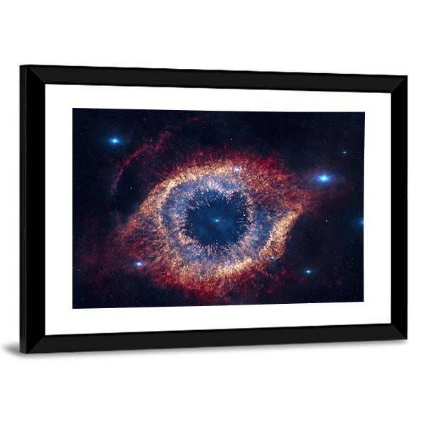 The Helix Nebula (Eye Of God) Panoramic Canvas Wall Art-1 Piece-36" x 12"-Tiaracle