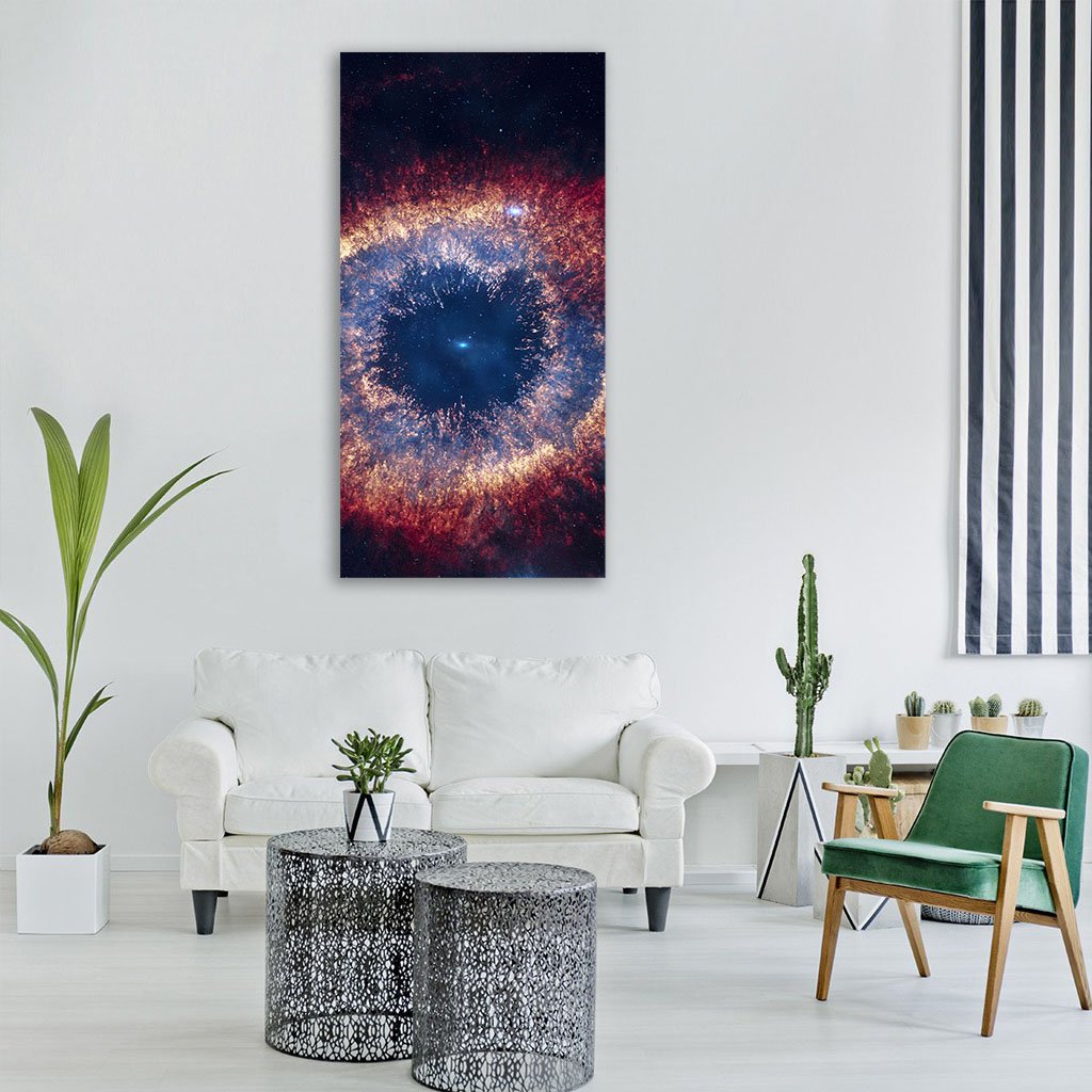 The Helix Nebula (Eye Of God) Vertical Canvas Wall Art-1 Vertical-Gallery Wrap-12" x 24"-Tiaracle