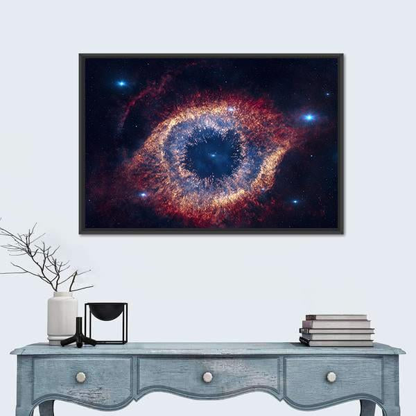 The Helix Nebula (Eye Of God) Vertical Canvas Wall Art-3 Vertical-Gallery Wrap-12" x 25"-Tiaracle