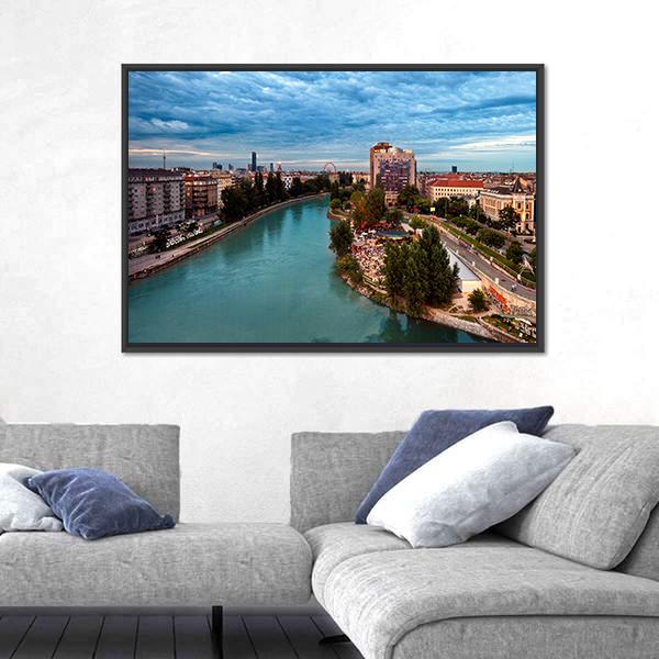 The Herrmann Beach Canvas Wall Art-1 Piece-Floating Frame-24" x 16"-Tiaracle