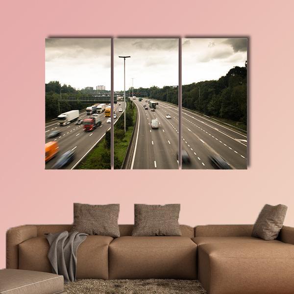 Antwerp Ring Road Belgium Canvas Wall Art-3 Horizontal-Gallery Wrap-37" x 24"-Tiaracle