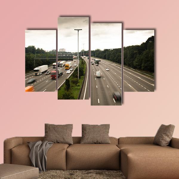 Antwerp Ring Road Belgium Canvas Wall Art-4 Pop-Gallery Wrap-50" x 32"-Tiaracle