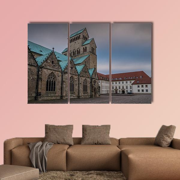 The Hildesheim Cathedral Canvas Wall Art-3 Horizontal-Gallery Wrap-25" x 16"-Tiaracle