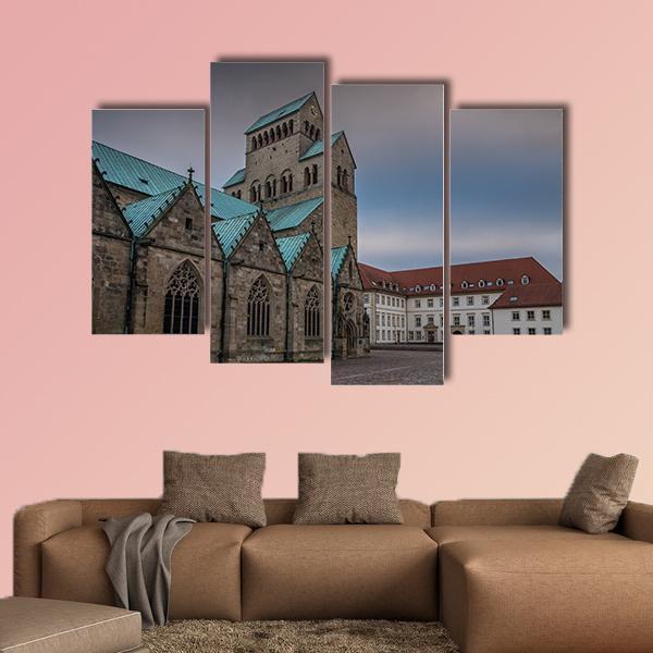 The Hildesheim Cathedral Canvas Wall Art-4 Pop-Gallery Wrap-50" x 32"-Tiaracle