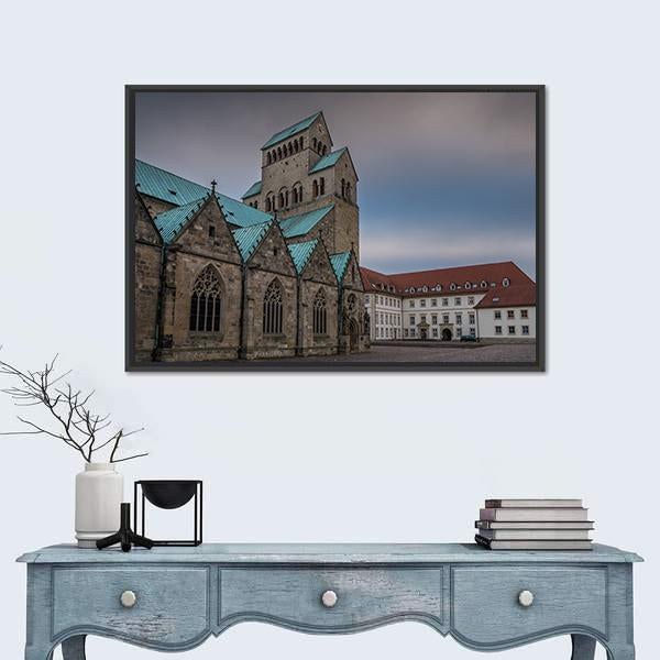 The Hildesheim Cathedral Canvas Wall Art-3 Horizontal-Gallery Wrap-25" x 16"-Tiaracle