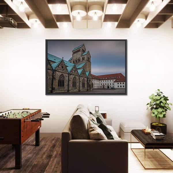 The Hildesheim Cathedral Canvas Wall Art-3 Horizontal-Gallery Wrap-25" x 16"-Tiaracle