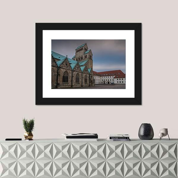 The Hildesheim Cathedral Canvas Wall Art-3 Horizontal-Gallery Wrap-25" x 16"-Tiaracle