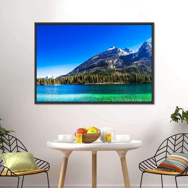 The Hintersee Lake Canvas Wall Art-3 Horizontal-Gallery Wrap-25" x 16"-Tiaracle