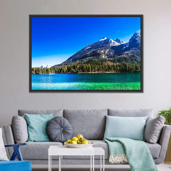 The Hintersee Lake Canvas Wall Art-3 Horizontal-Gallery Wrap-25" x 16"-Tiaracle