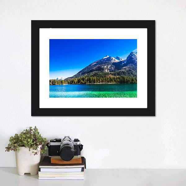 The Hintersee Lake Canvas Wall Art-1 Piece-Framed Print-20" x 16"-Tiaracle