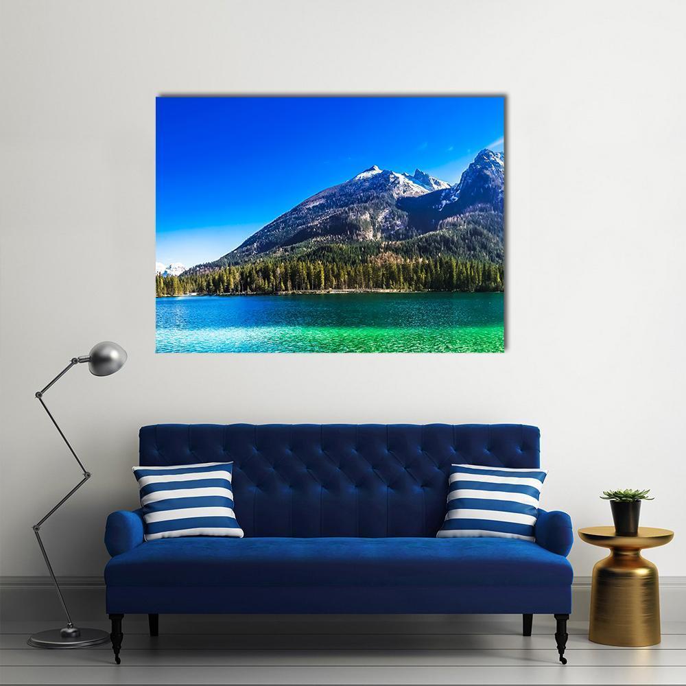 The Hintersee Lake Canvas Wall Art-1 Piece-Gallery Wrap-48" x 32"-Tiaracle