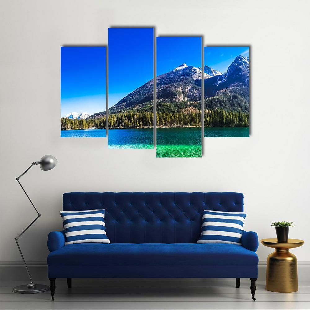 The Hintersee Lake Canvas Wall Art-4 Pop-Gallery Wrap-50" x 32"-Tiaracle