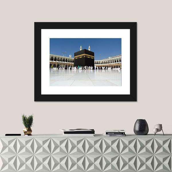 The Holly Kaaba Canvas Wall Art-1 Piece-Framed Print-20" x 16"-Tiaracle