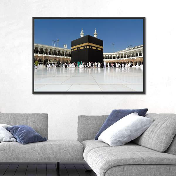 The Holly Kaaba Panoramic Canvas Wall Art-1 Piece-36" x 12"-Tiaracle