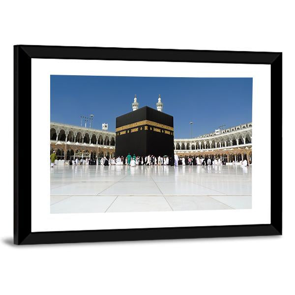 The Holly Kaaba Vertical Canvas Wall Art-3 Vertical-Gallery Wrap-12" x 25"-Tiaracle