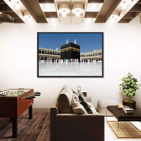 The Holly Kaaba Vertical Canvas Wall Art-3 Vertical-Gallery Wrap-12" x 25"-Tiaracle