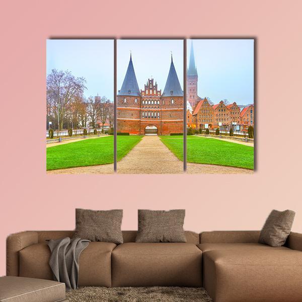 The Holstein Gate Lubeck Canvas Wall Art-3 Horizontal-Gallery Wrap-25" x 16"-Tiaracle