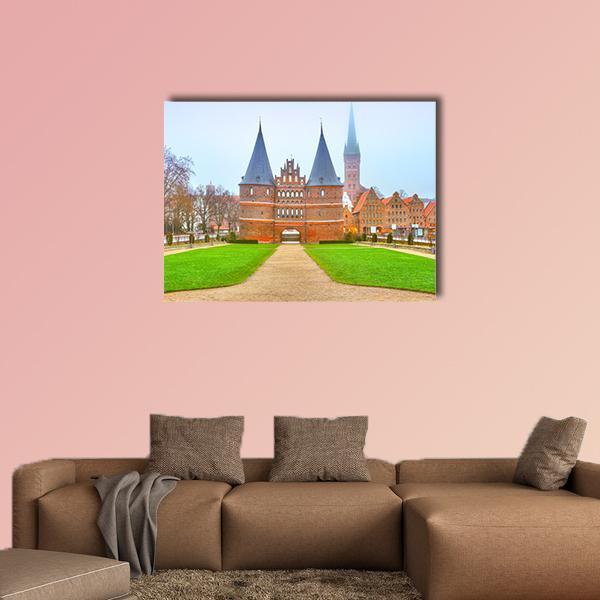 The Holstein Gate Lubeck Canvas Wall Art-1 Piece-Gallery Wrap-36" x 24"-Tiaracle