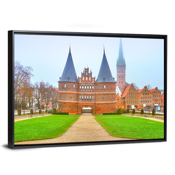 The Holstein Gate Lubeck Canvas Wall Art-3 Horizontal-Gallery Wrap-25" x 16"-Tiaracle