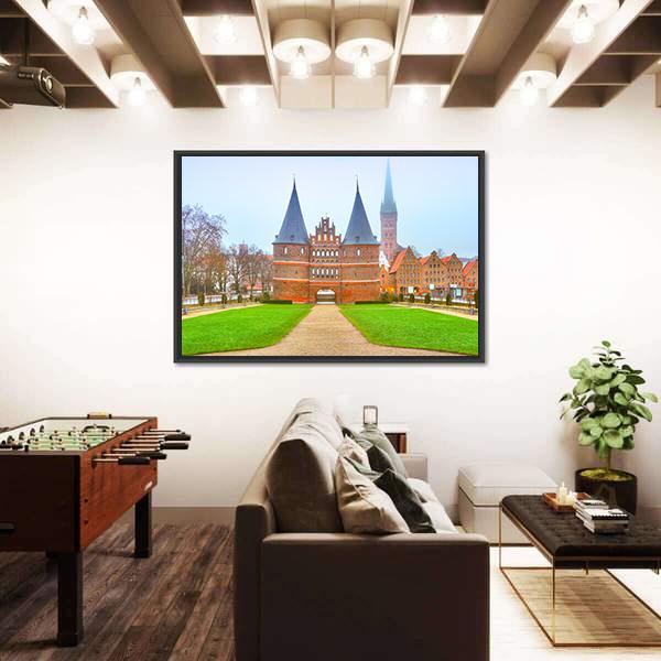 The Holstein Gate Lubeck Canvas Wall Art-5 Horizontal-Gallery Wrap-22" x 12"-Tiaracle