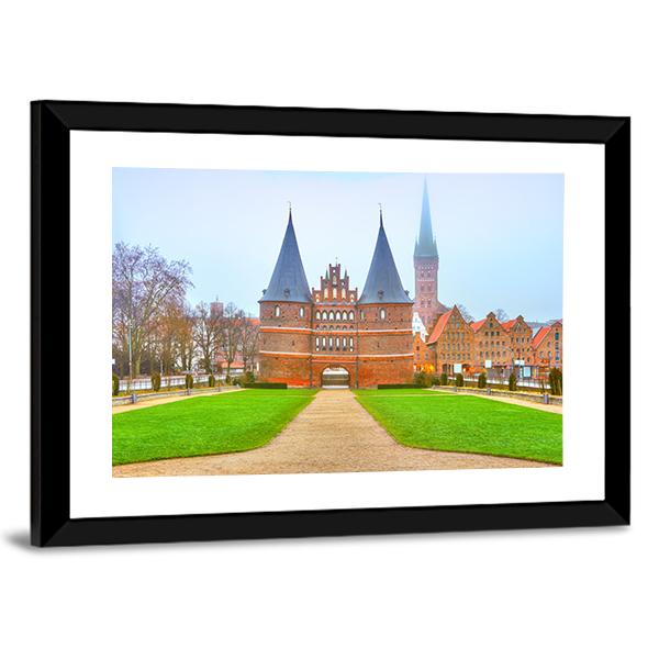 The Holstein Gate Lubeck Canvas Wall Art-5 Horizontal-Gallery Wrap-22" x 12"-Tiaracle