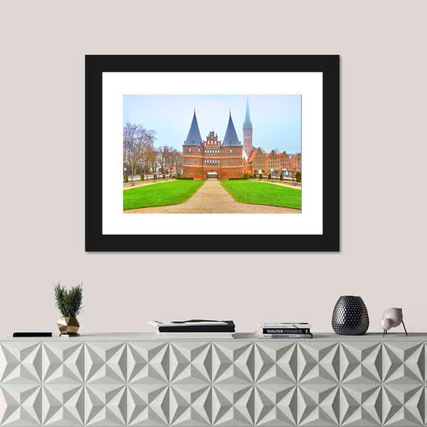 The Holstein Gate Lubeck Canvas Wall Art-5 Horizontal-Gallery Wrap-22" x 12"-Tiaracle