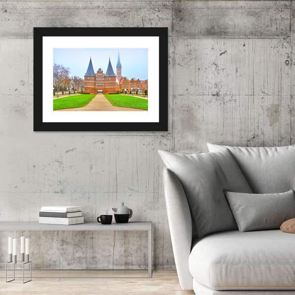 The Holstein Gate Lubeck Canvas Wall Art-5 Horizontal-Gallery Wrap-22" x 12"-Tiaracle