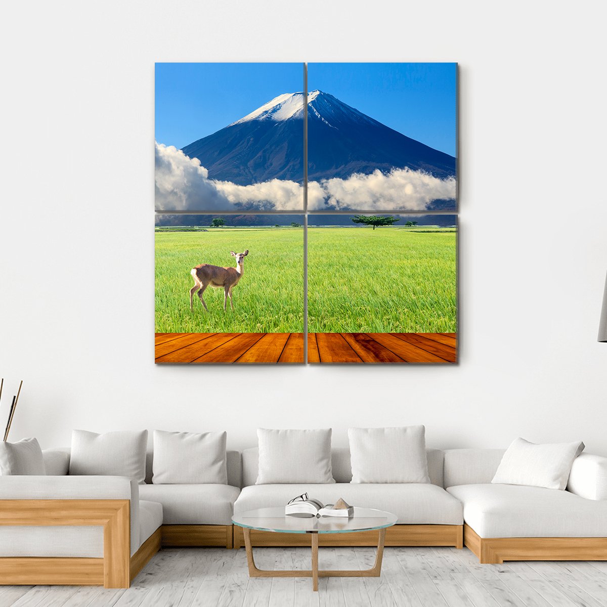 The Imaging Of Beautiful Landscape With Nice Nature Color Canvas Wall Art-4 Square-Gallery Wrap-17" x 17"-Tiaracle