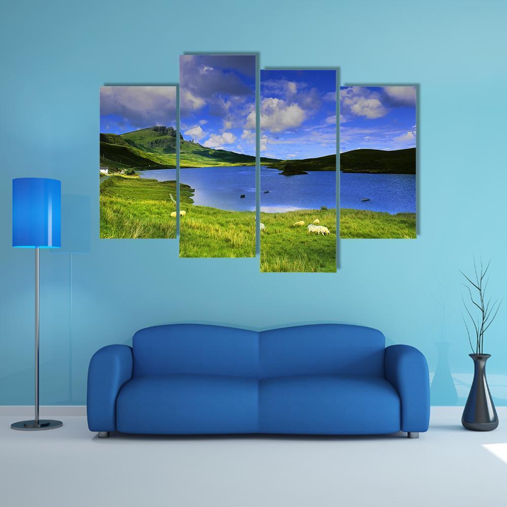 The Isle Of Skye Scotland Canvas Wall Art-4 Pop-Gallery Wrap-50" x 32"-Tiaracle