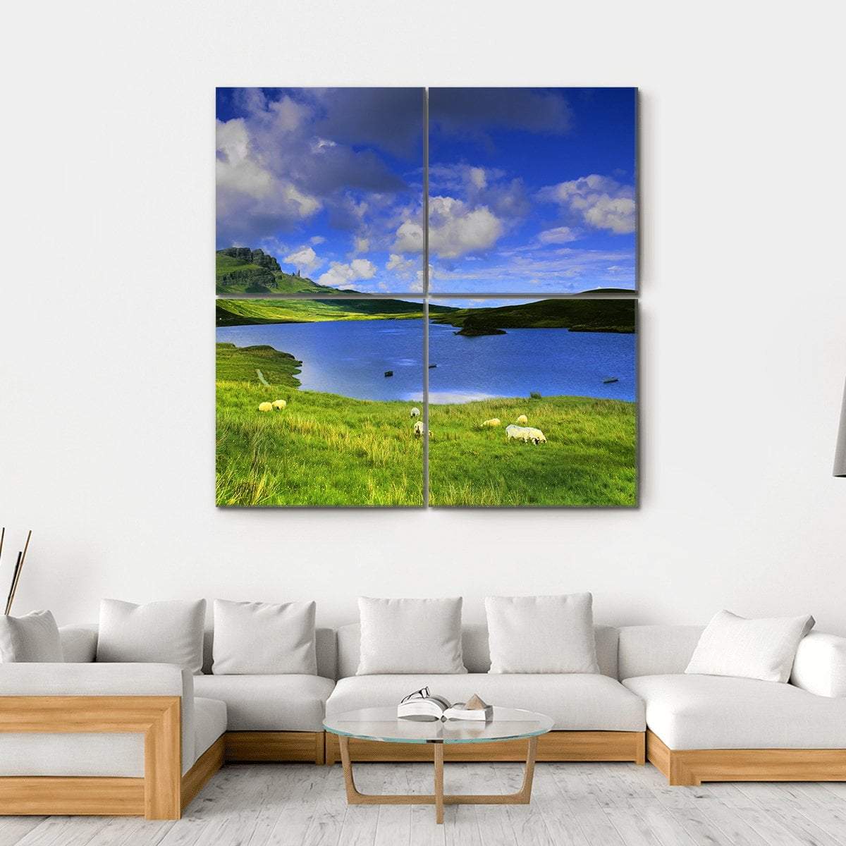 The Isle Of Skye Scotland Canvas Wall Art-4 Square-Gallery Wrap-17" x 17"-Tiaracle