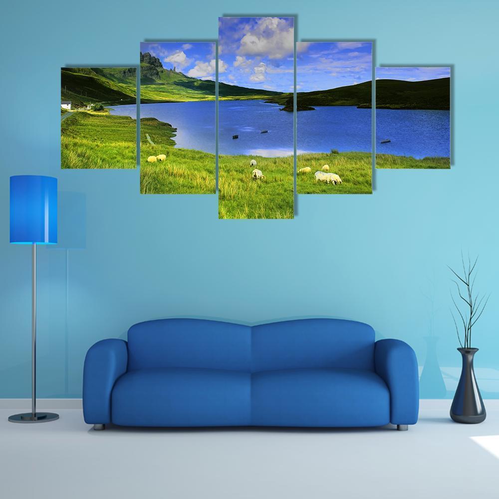 The Isle Of Skye Scotland Canvas Wall Art-5 Star-Gallery Wrap-62" x 32"-Tiaracle