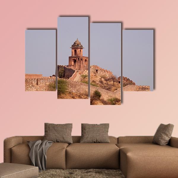 Jaigarh Fort Near Jaipur India Canvas Wall Art-4 Pop-Gallery Wrap-50" x 32"-Tiaracle