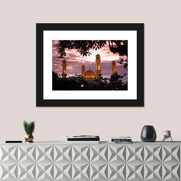 The Jame Asr Canvas Wall Art-3 Horizontal-Gallery Wrap-25" x 16"-Tiaracle