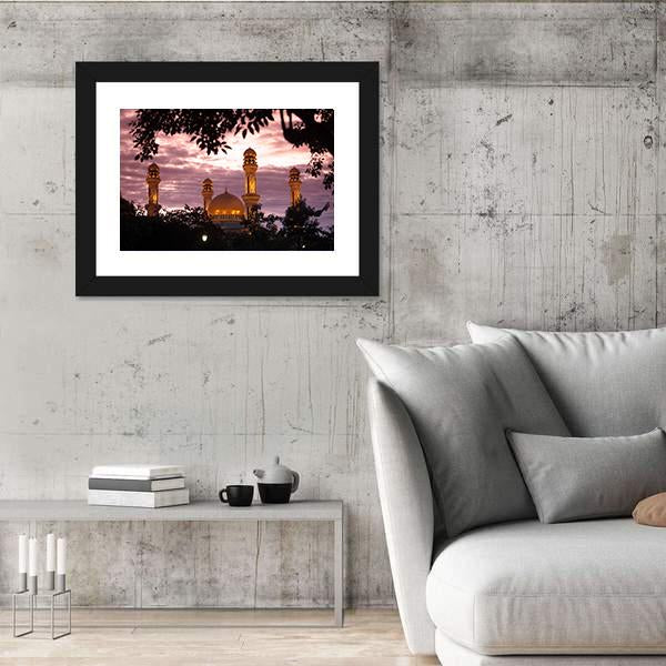 The Jame Asr Canvas Wall Art-3 Horizontal-Gallery Wrap-25" x 16"-Tiaracle