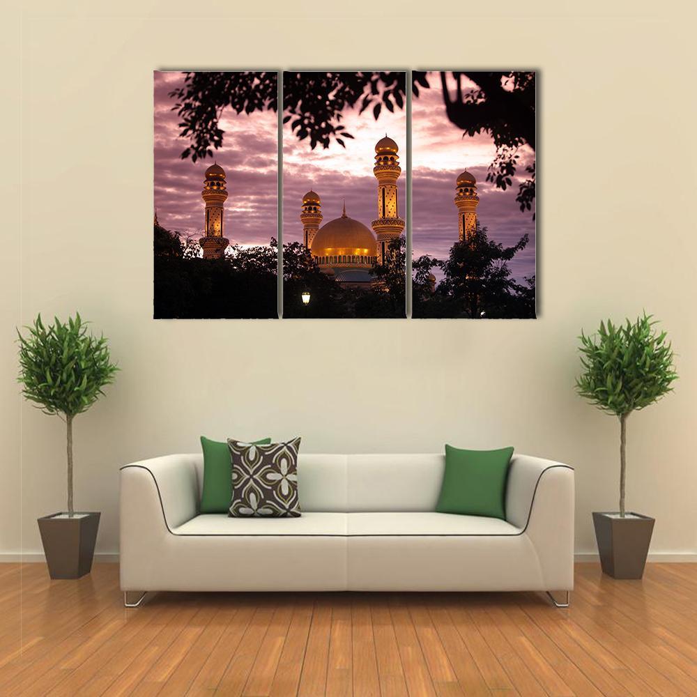 The Jame Asr Canvas Wall Art-3 Horizontal-Gallery Wrap-37" x 24"-Tiaracle