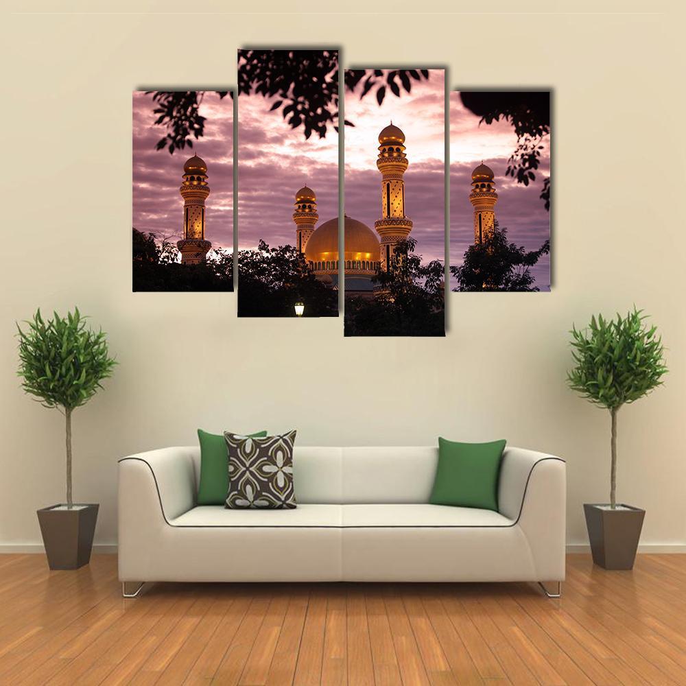 The Jame Asr Canvas Wall Art-4 Pop-Gallery Wrap-50" x 32"-Tiaracle