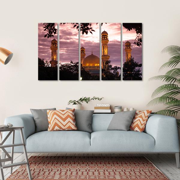 The Jame Asr Canvas Wall Art-5 Horizontal-Gallery Wrap-22" x 12"-Tiaracle