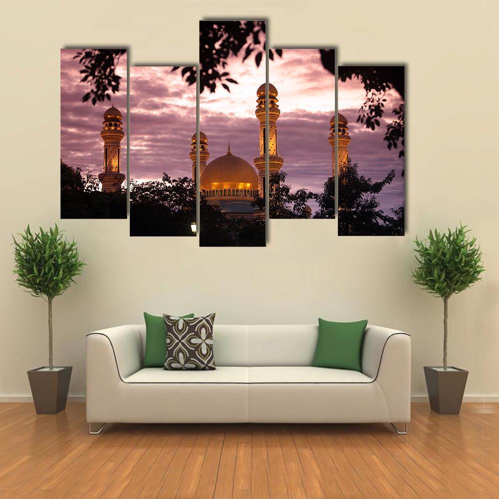 The Jame Asr Canvas Wall Art-5 Pop-Gallery Wrap-47" x 32"-Tiaracle