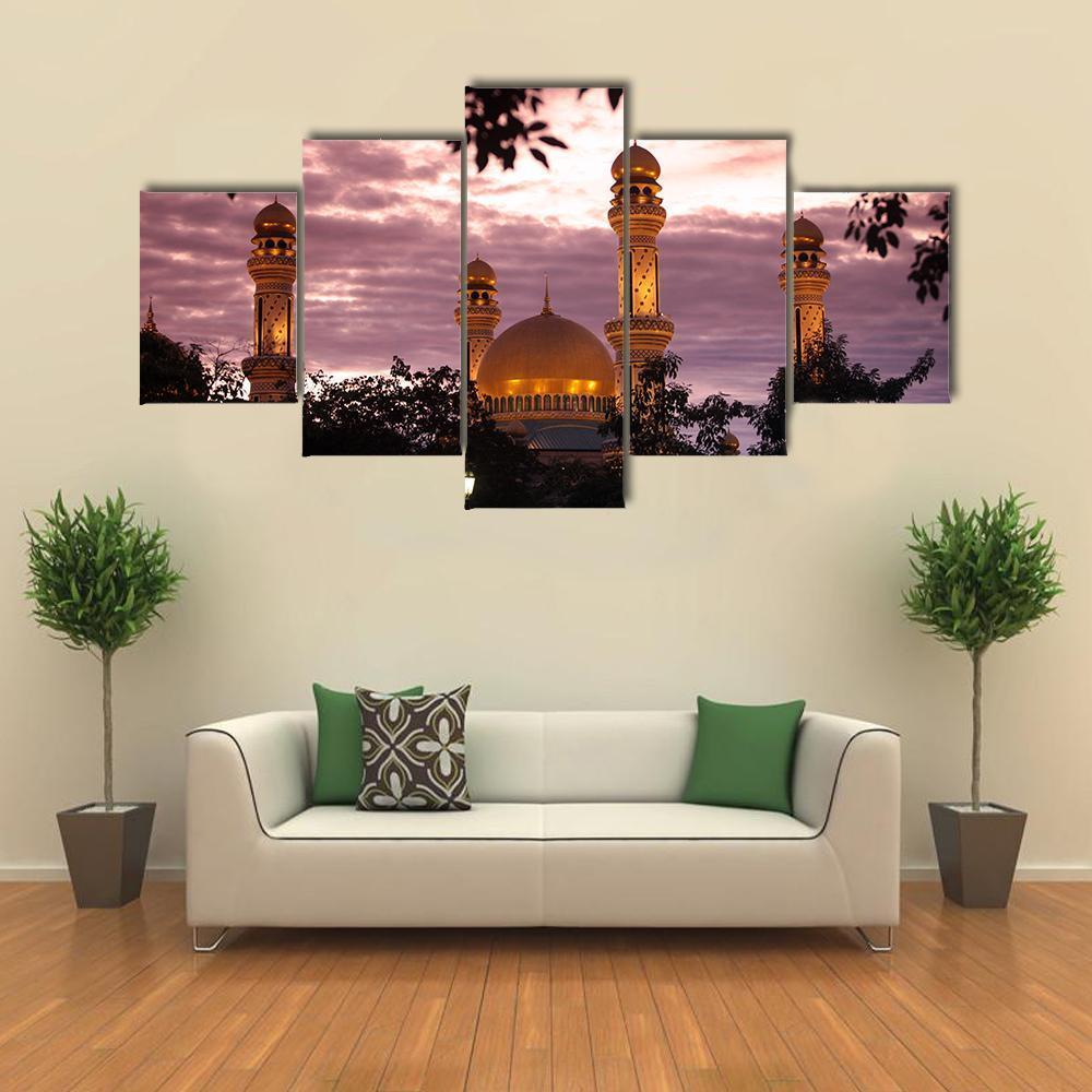 The Jame Asr Canvas Wall Art-4 Pop-Gallery Wrap-50" x 32"-Tiaracle