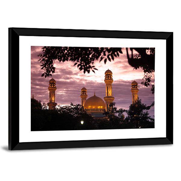 The Jame Asr Panoramic Canvas Wall Art-1 Piece-36" x 12"-Tiaracle