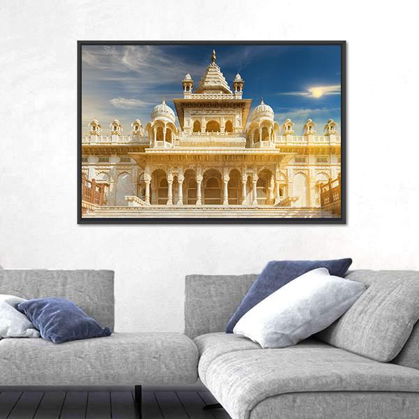 The Jaswant Thada India Canvas Wall Art-1 Piece-Floating Frame-24" x 16"-Tiaracle