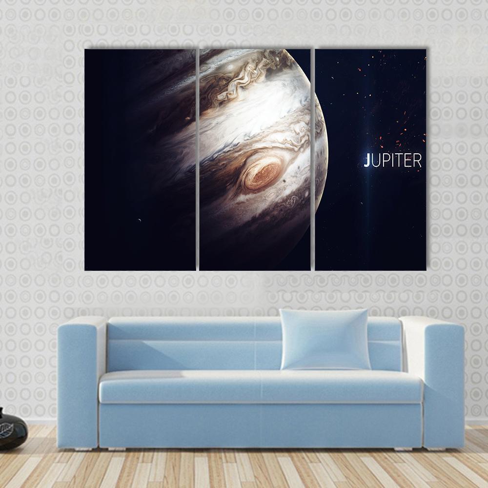 The Jupiter Giant Red Spot Canvas Wall Art-3 Horizontal-Gallery Wrap-37" x 24"-Tiaracle