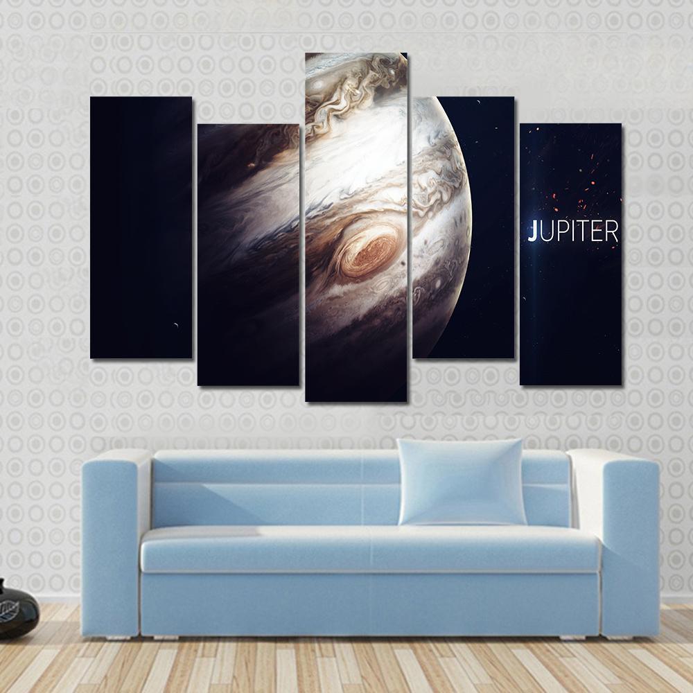 The Jupiter Giant Red Spot Canvas Wall Art-5 Pop-Gallery Wrap-47" x 32"-Tiaracle