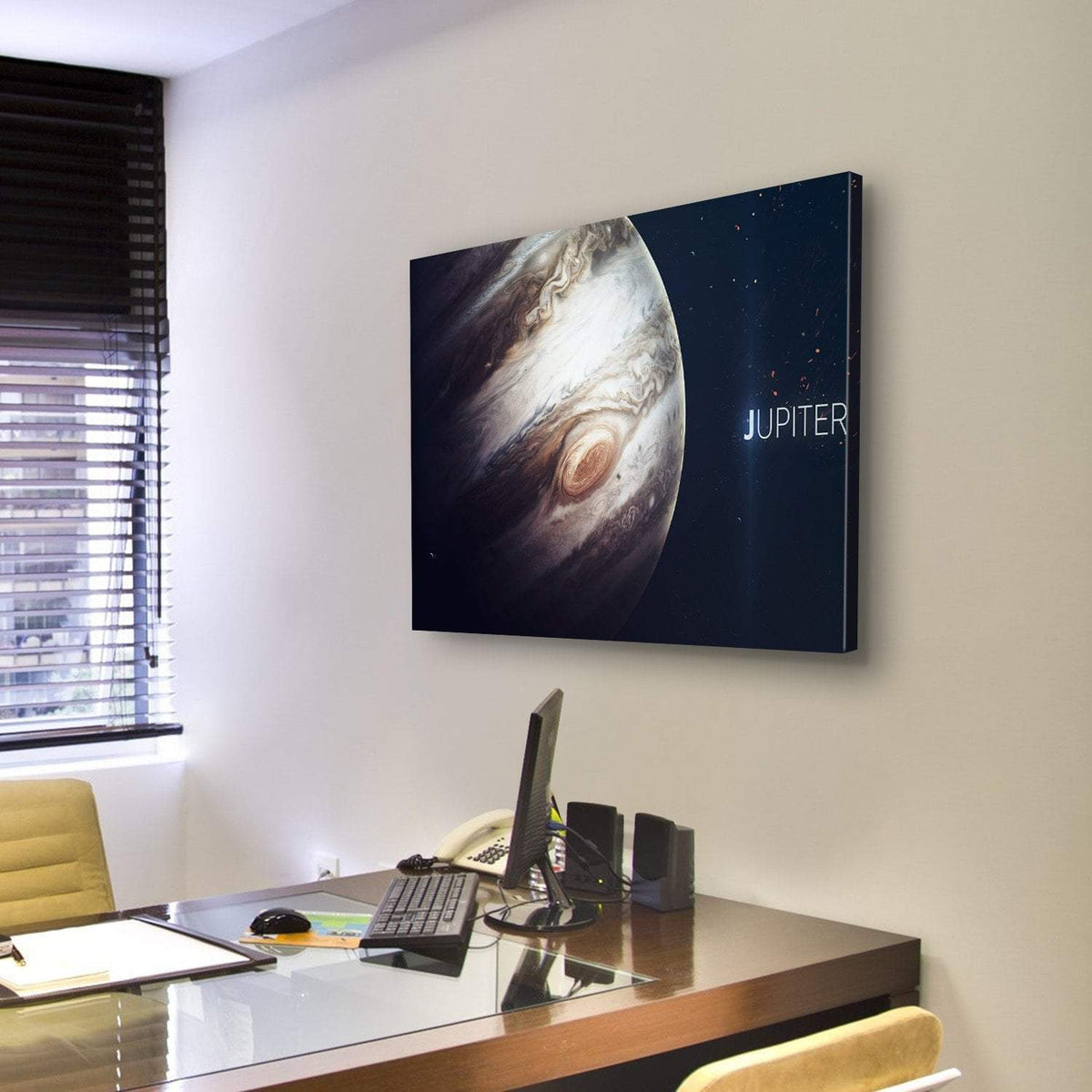 The Jupiter Giant Red Spot Canvas Wall Art-3 Horizontal-Gallery Wrap-25" x 16"-Tiaracle