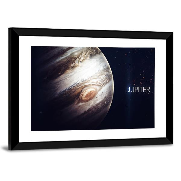 The Jupiter Giant Red Spot Panoramic Canvas Wall Art-1 Piece-36" x 12"-Tiaracle