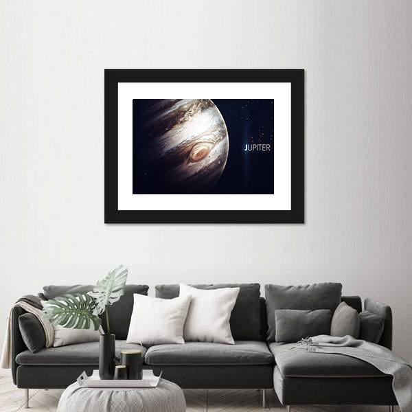 The Jupiter Giant Red Spot Panoramic Canvas Wall Art-1 Piece-36" x 12"-Tiaracle