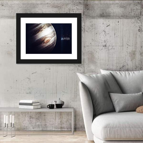 The Jupiter Giant Red Spot Panoramic Canvas Wall Art-1 Piece-36" x 12"-Tiaracle